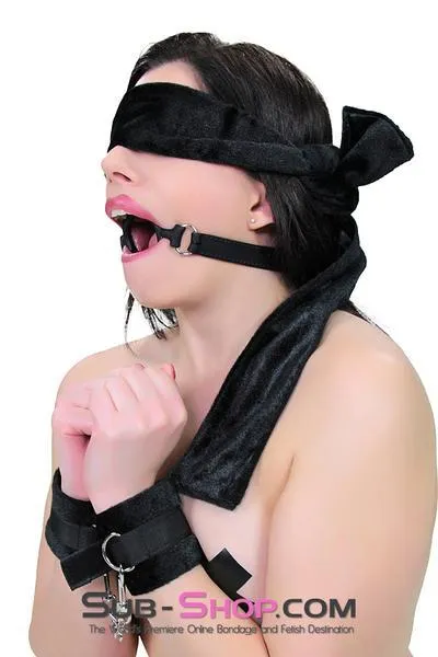 0806M-SIS      Sissy Slave Minx Sissy Submissive Locking 2" Wide Black Silicone Comfort Ring Gag