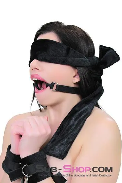 0806M-SIS      Sissy Slave Minx Sissy Submissive Locking 2" Wide Black Silicone Comfort Ring Gag