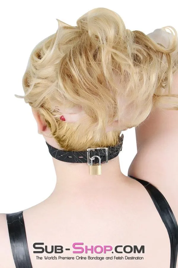 0806M-SIS      Sissy Slave Minx Sissy Submissive Locking 2" Wide Black Silicone Comfort Ring Gag