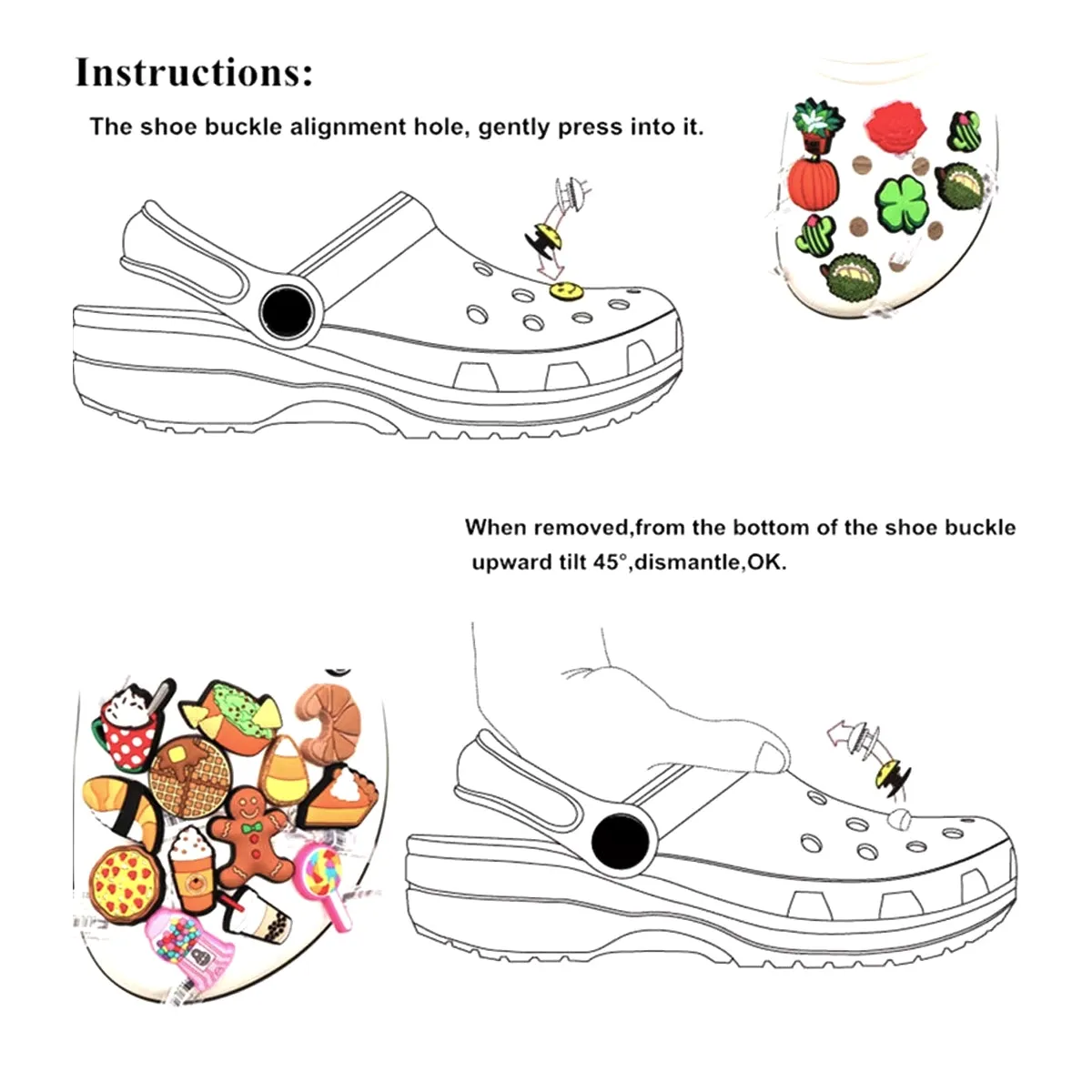 14Pcs Chic Golden Bear & Bunny Bling Shoe Charms – Stylish Accessories for Women
