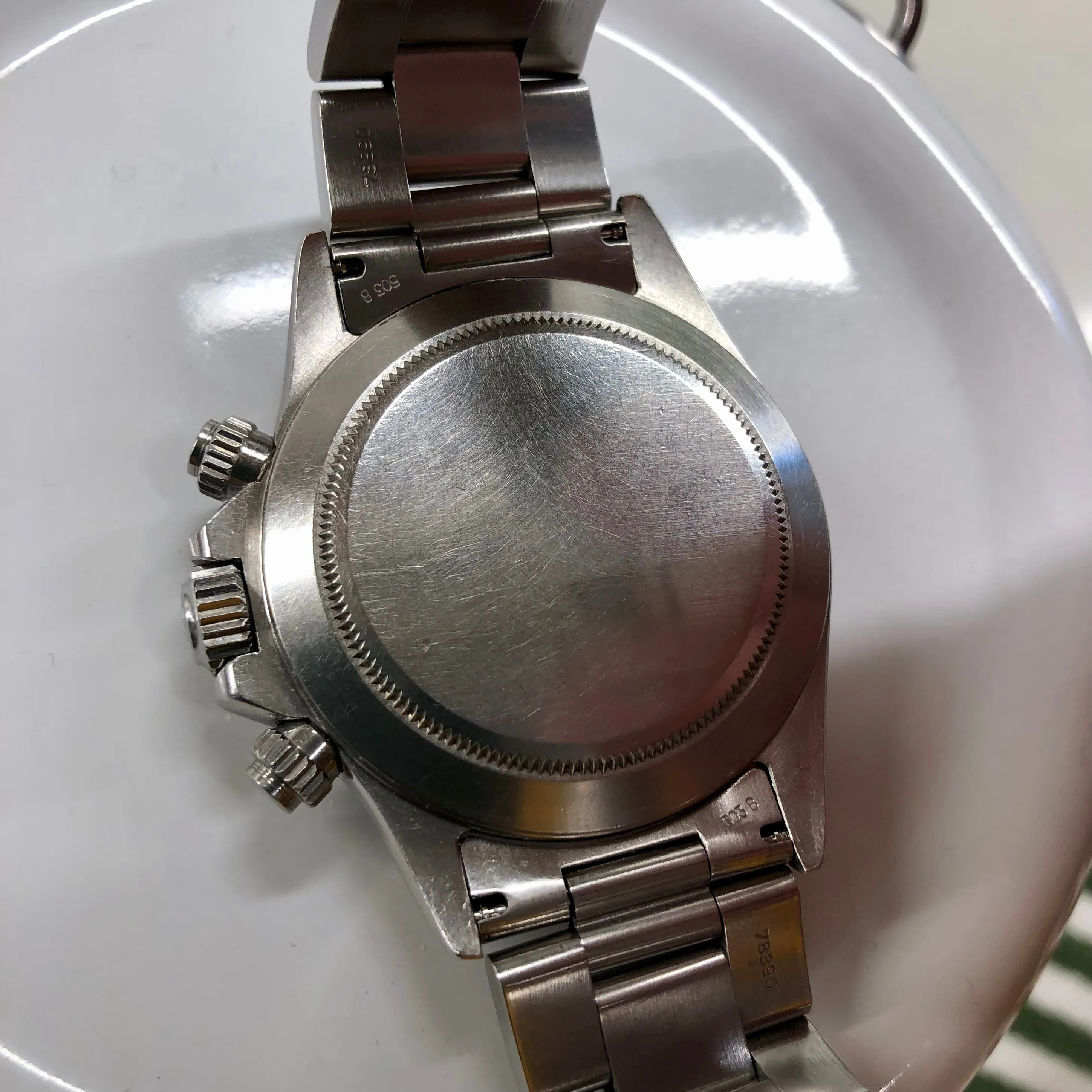 1995 Rolex Daytona Zenith 16520 Patrizzi Black Dial Steel Automatic Chronograph Wristwatch