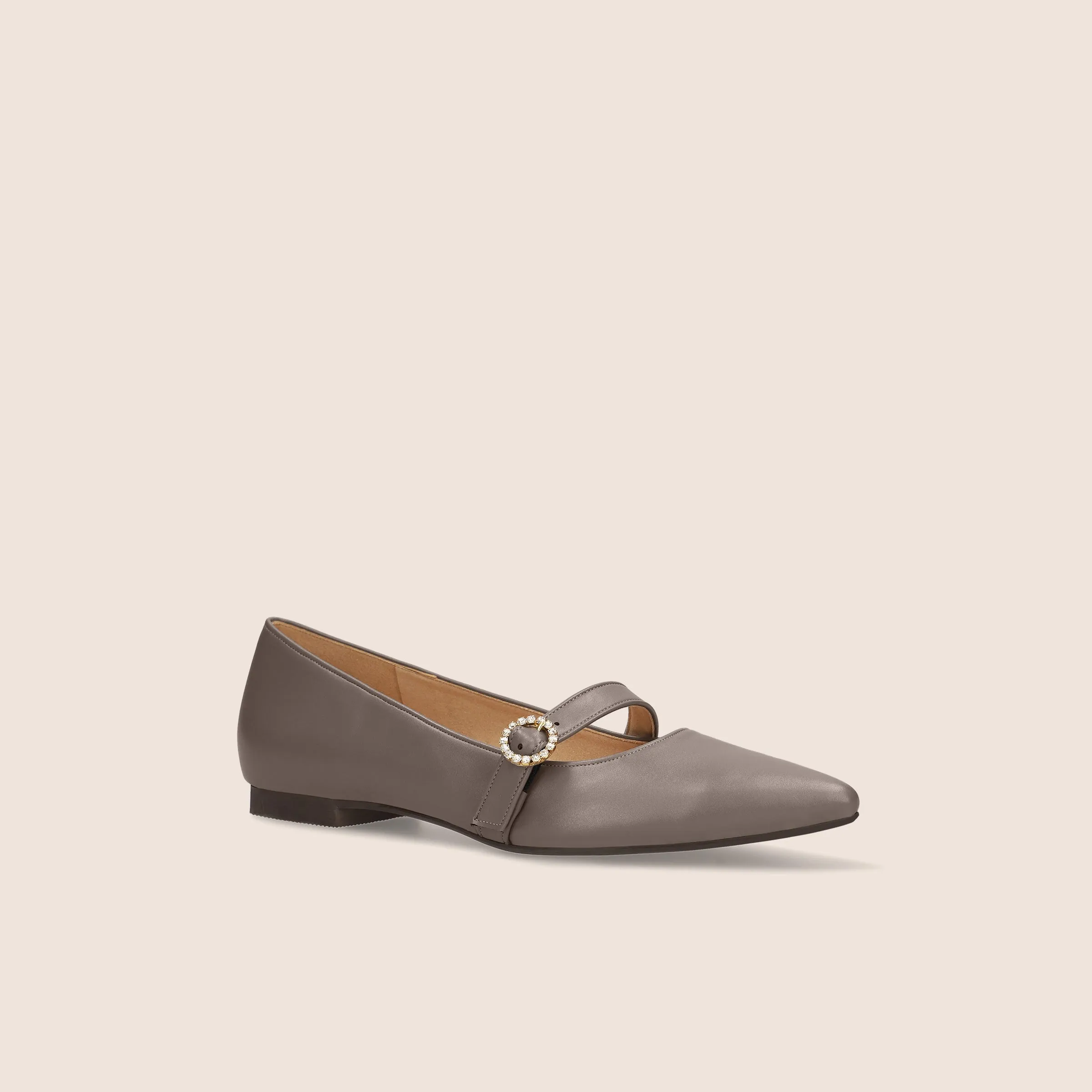 44% OFF: 2022AW: Instep Strap Flat Shoes (m17005) Black