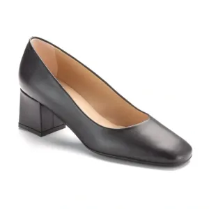 44430 - Black Soft Leather Heel for Teen/Women by Pretty Ballerinas