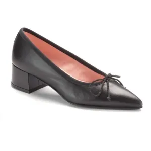 49274 - Black Soft Leather Heel for Teen/Women by Pretty Ballerinas
