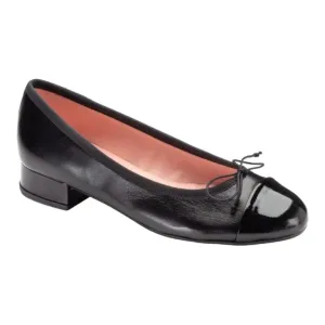 49880 - Black Soft Leather Heel for Teen/Women by Pretty Ballerinas