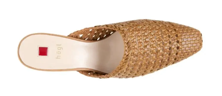 '9-106838-2500' women's perforated slide sandal - brown