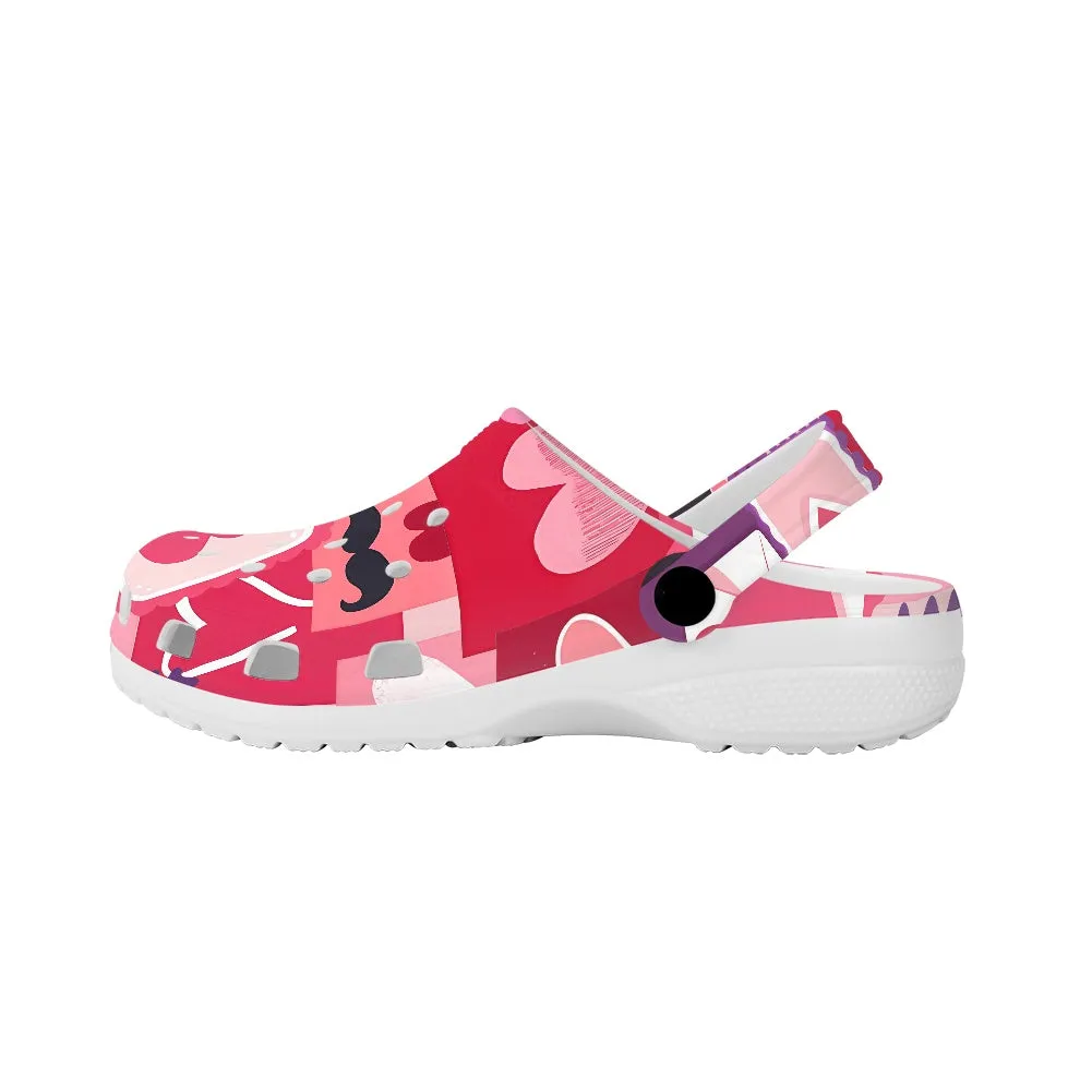 Abstract Heart Pattern Adult – Clogs