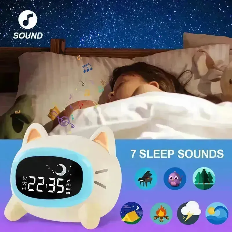 Adorable Cat Sleep Trainer Alarm Clock