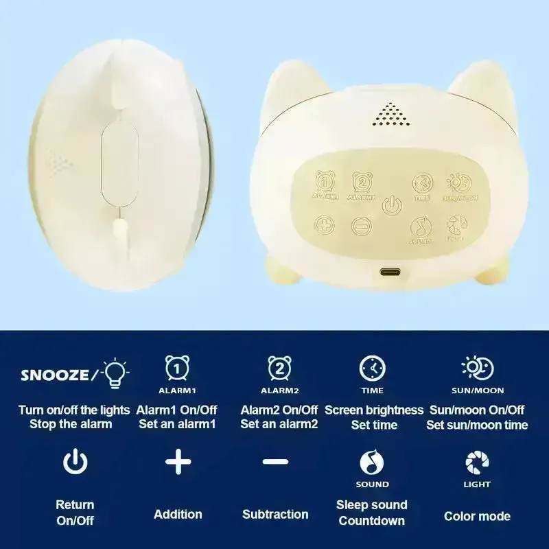Adorable Cat Sleep Trainer Alarm Clock