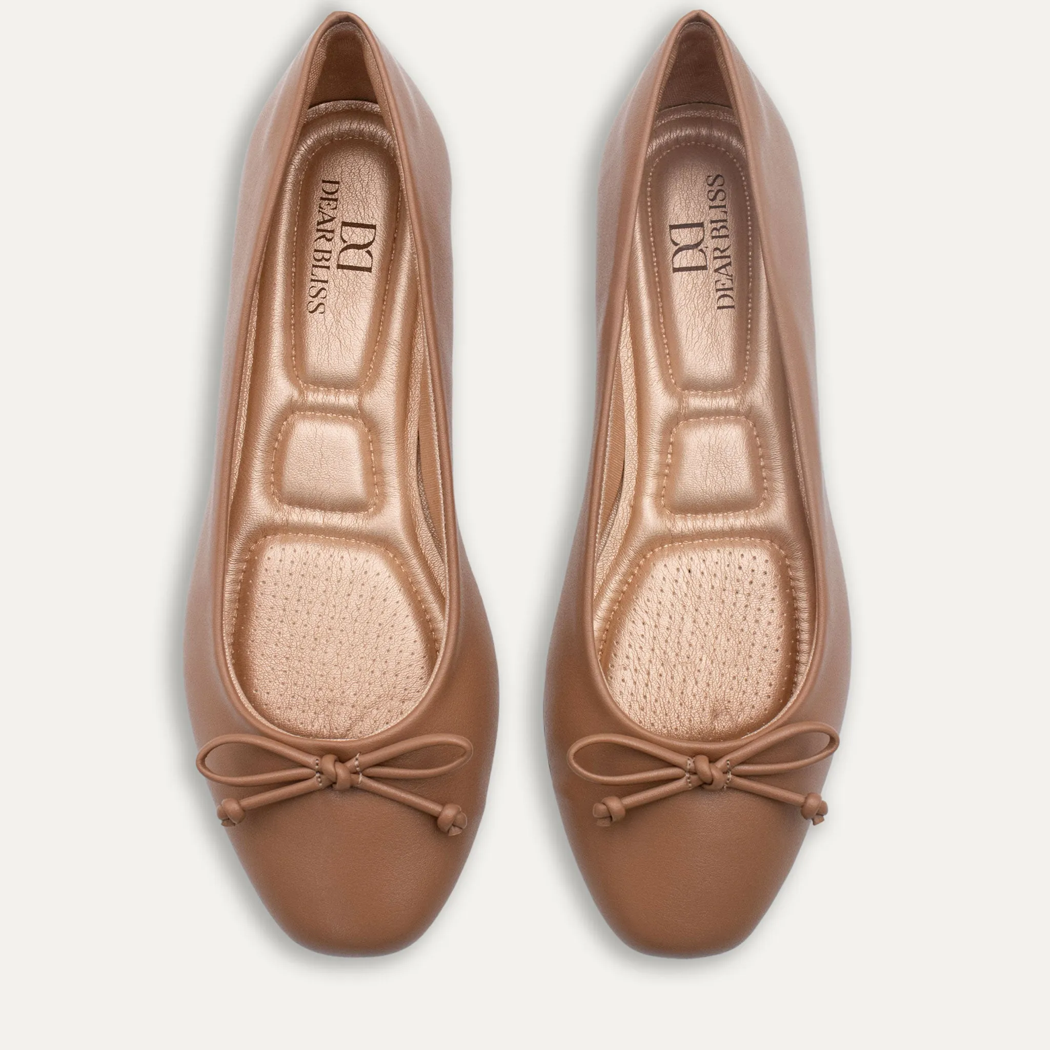 Adria Napa Tan Bow Ballet Flats