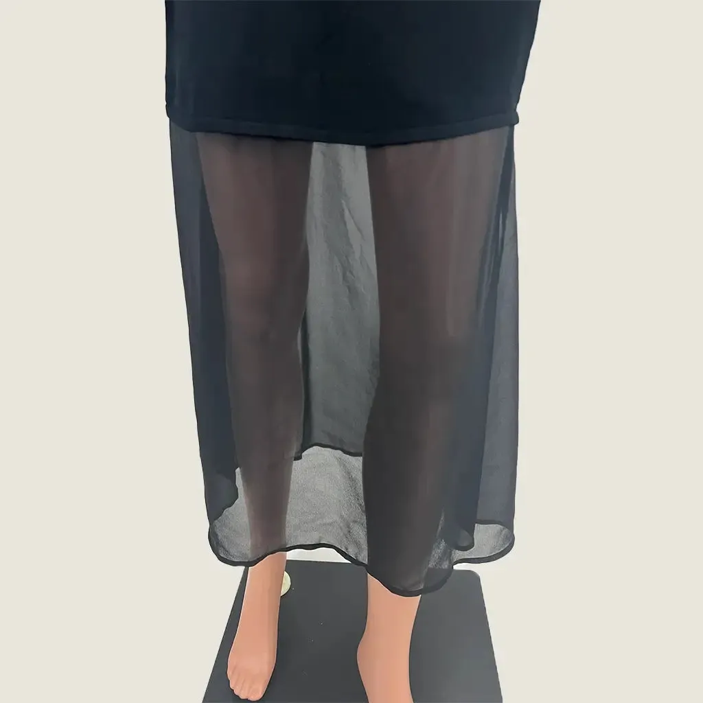Aere Sheer Hem Knit Midi Dress 6
