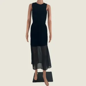 Aere Sheer Hem Knit Midi Dress 6