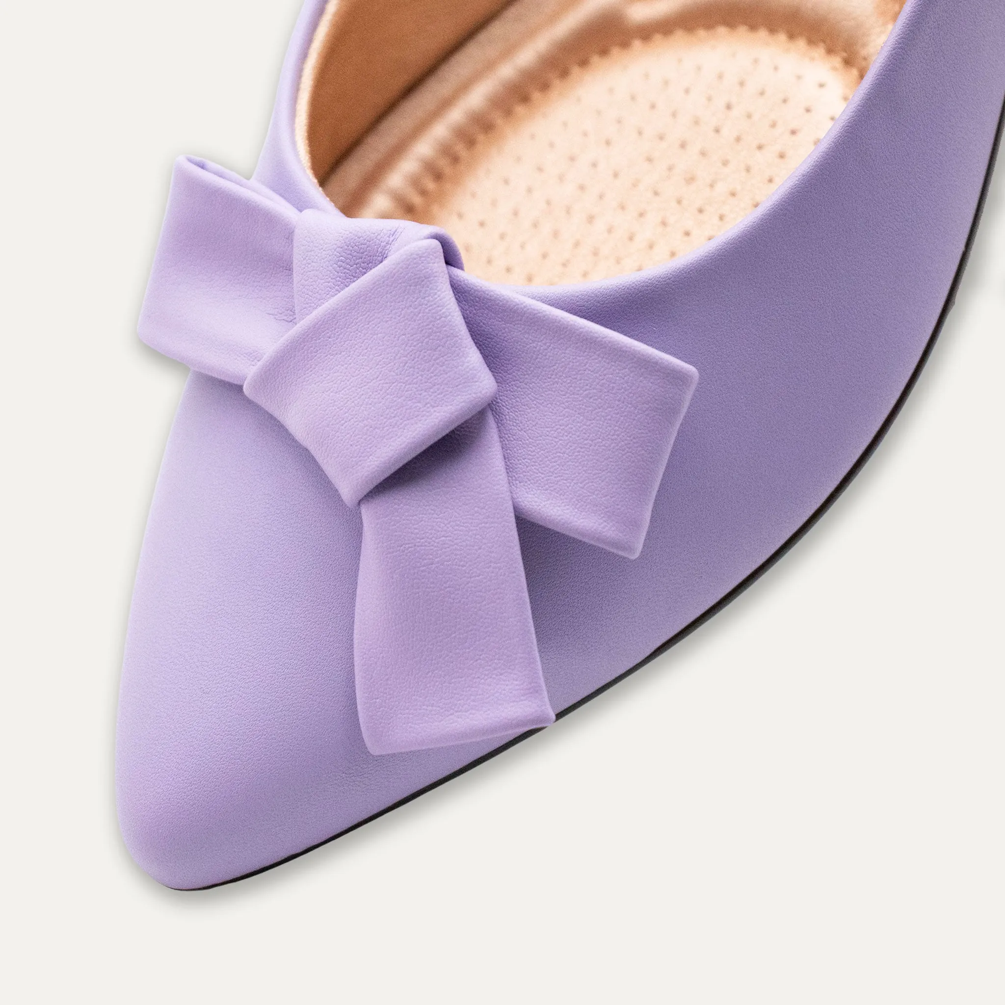 Aitana Tye Mauve Pointed Toe Flats