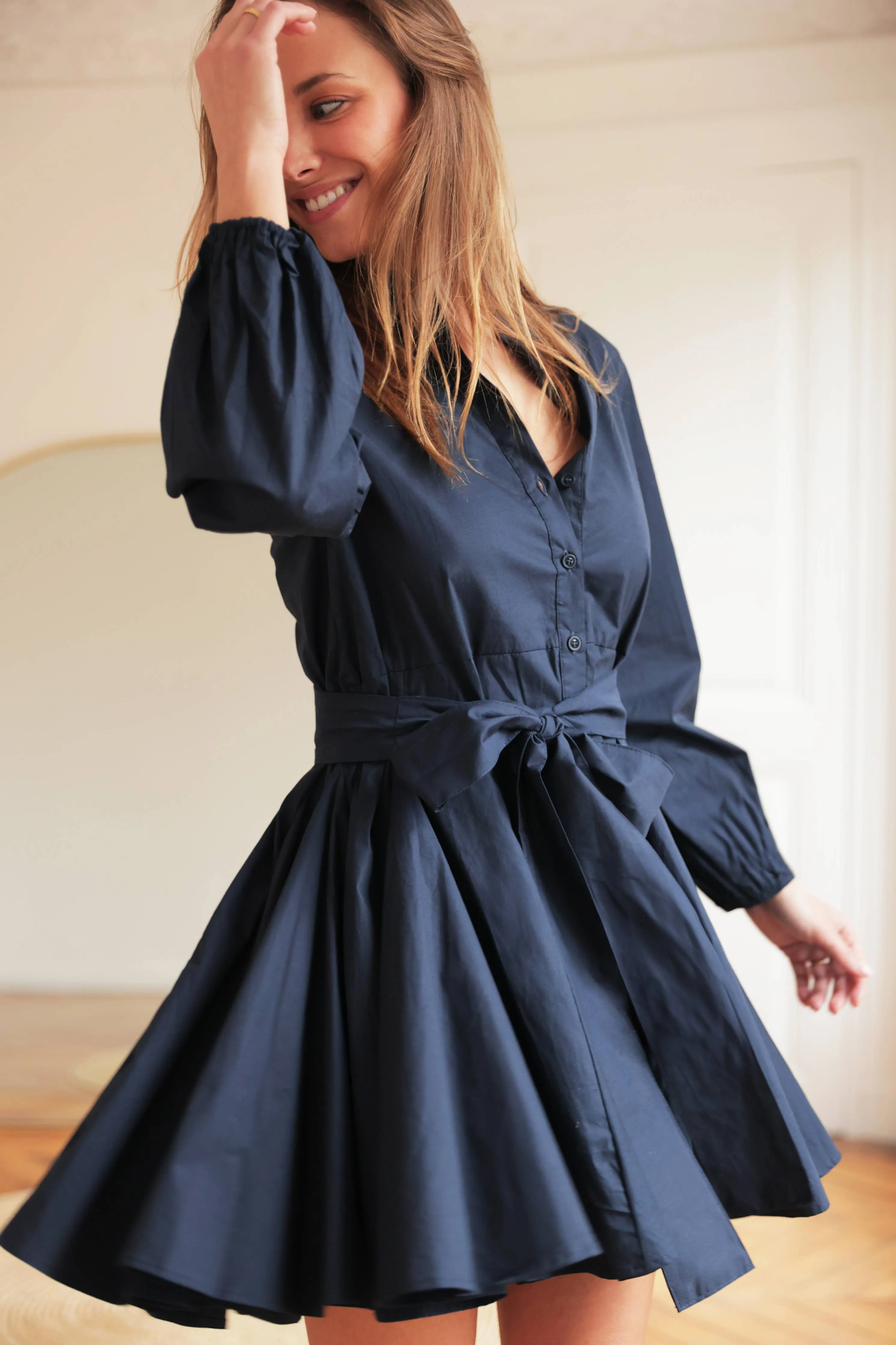 Aly Cotton Shirt Dress by Laura Laval Paris