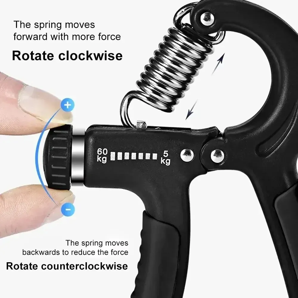 ANYFIT Hand Gripper Black Adjustable Grip Strength Trainer for Fitness Forearm and Hand Exercise