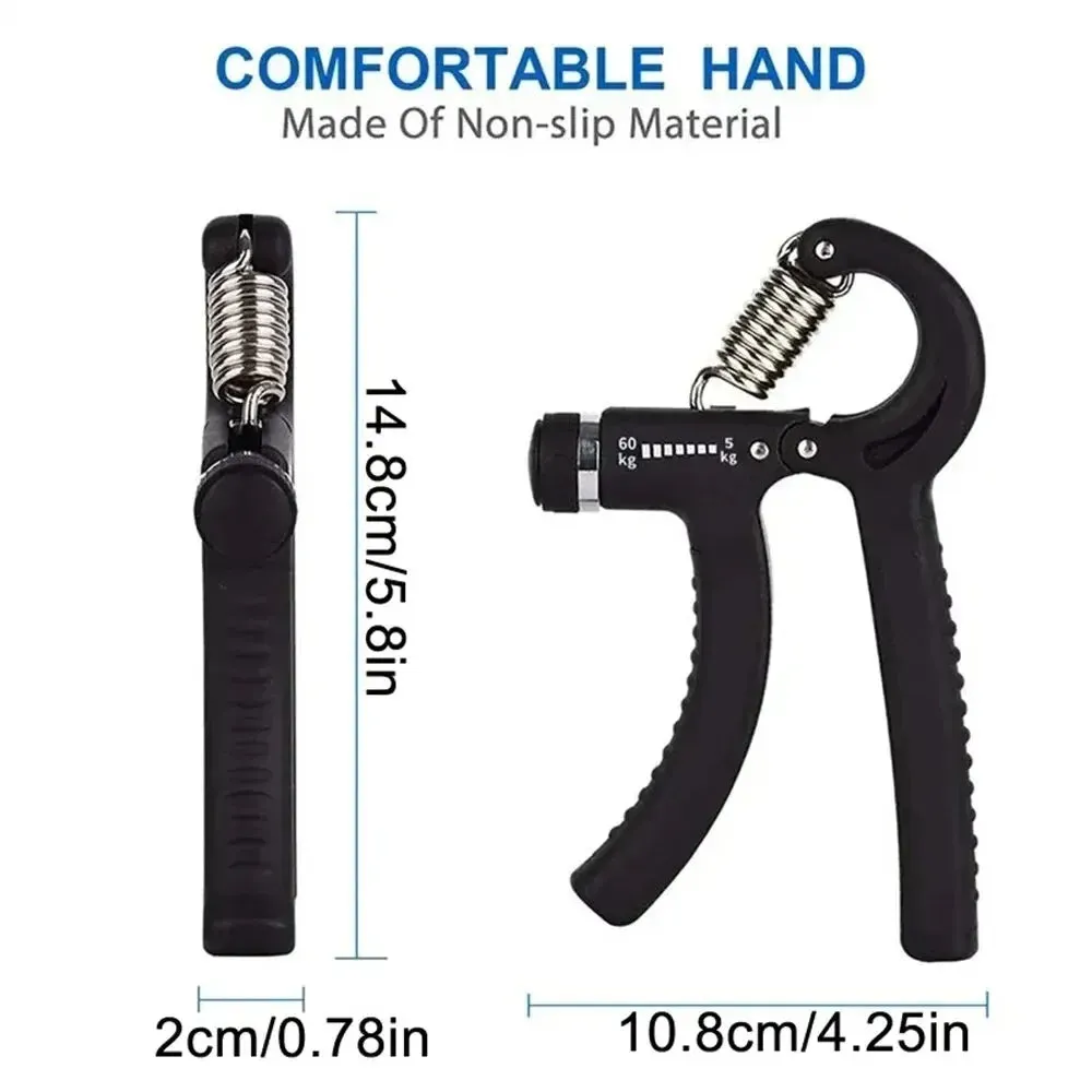 ANYFIT Hand Gripper Black Adjustable Grip Strength Trainer for Fitness Forearm and Hand Exercise