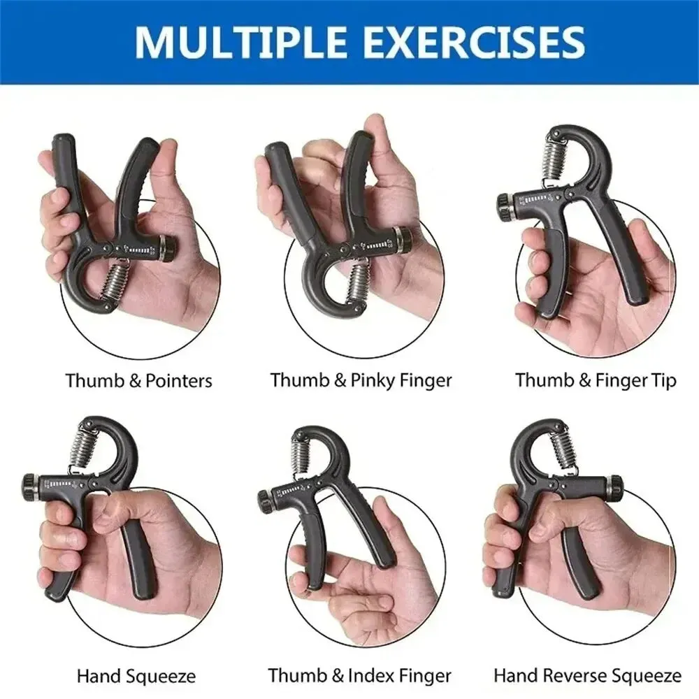 ANYFIT Hand Gripper Black Adjustable Grip Strength Trainer for Fitness Forearm and Hand Exercise