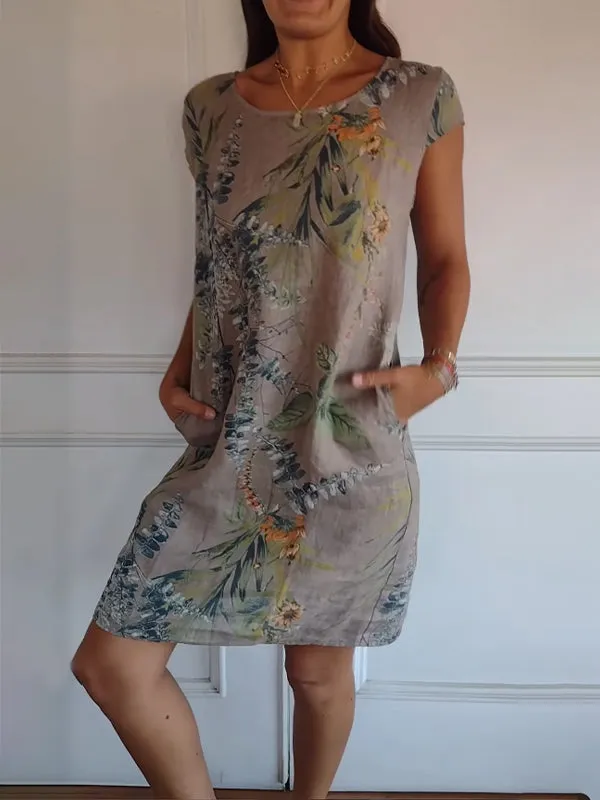 Artiselle | Summer Blossom - Casual Round Neck Floral Dress