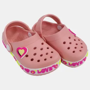 BABY Girls Rubber Clog – Pink Love Edition