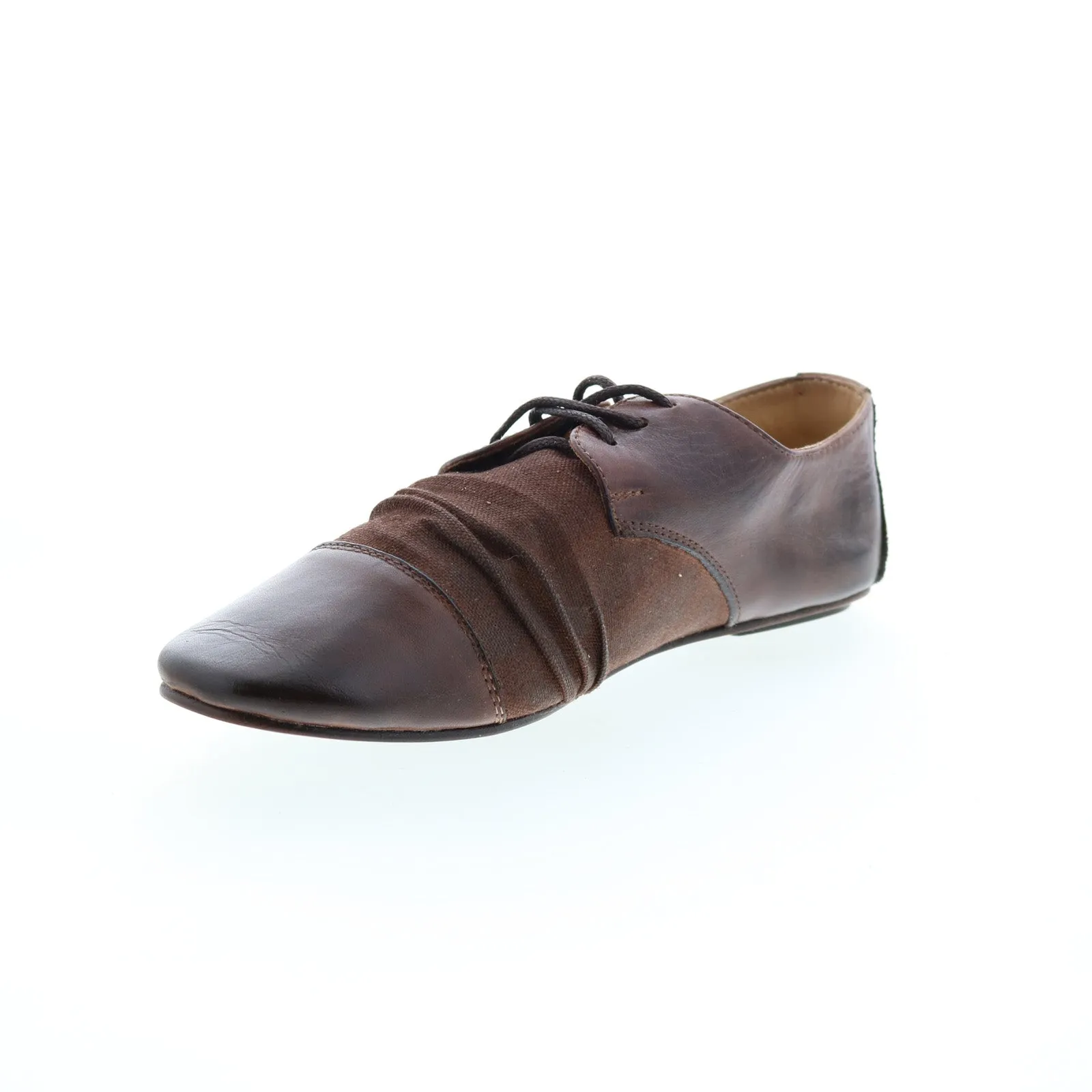 Bed Stu Rumba F301600 Womens Brown Flats Lace Up Ballet Flats Shoes