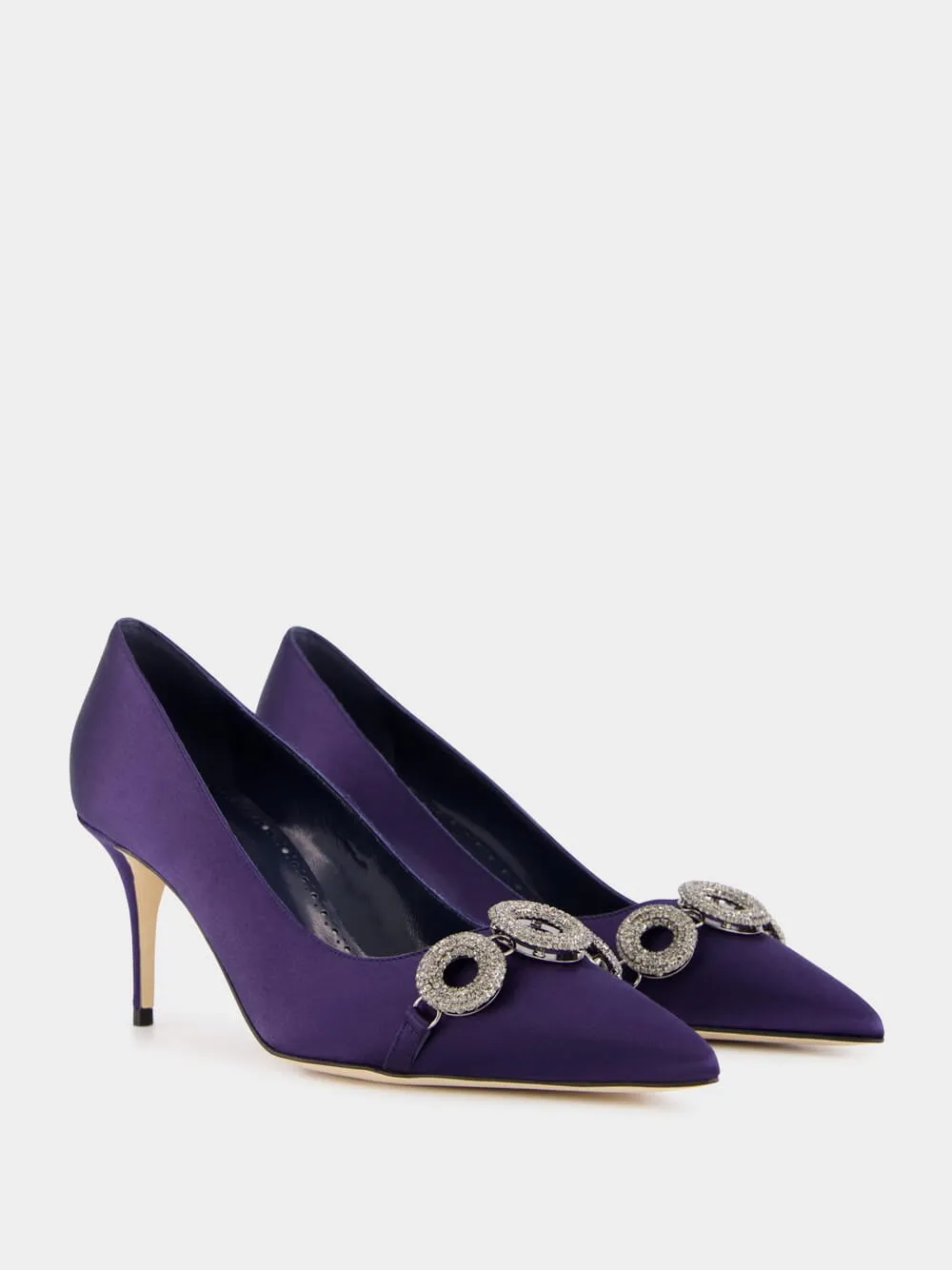 Blue Satin Isteralo 70mm Heels