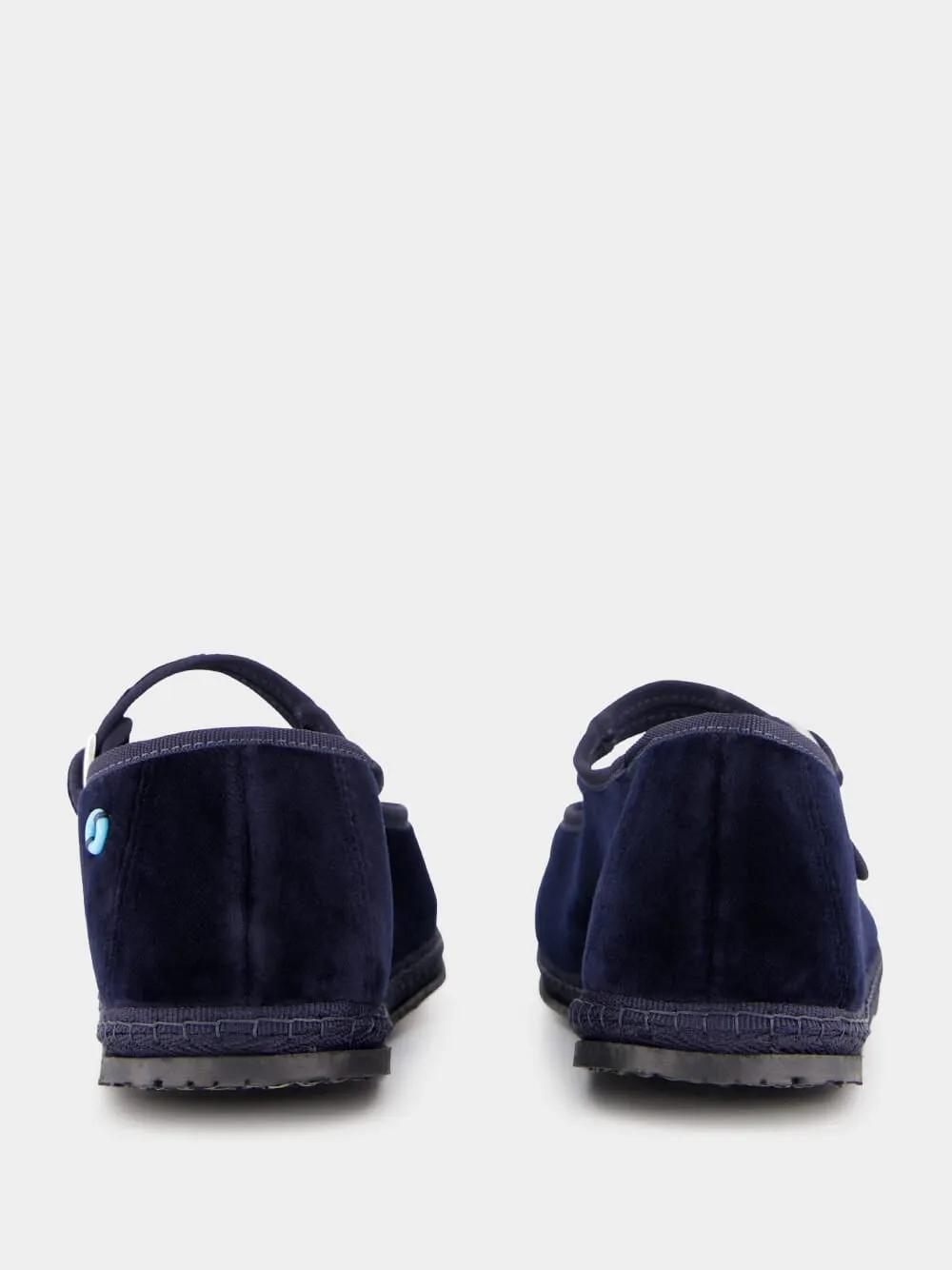 Blue Velvet Mary Jane Flats