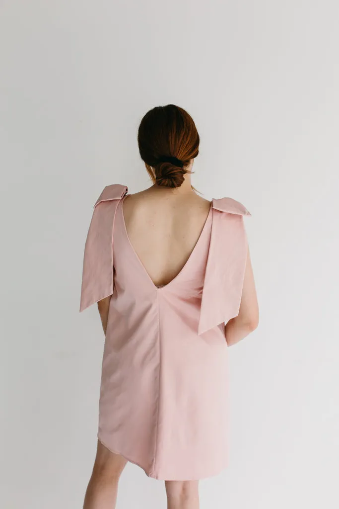 Bow Detailed Sleeve Shift Dress