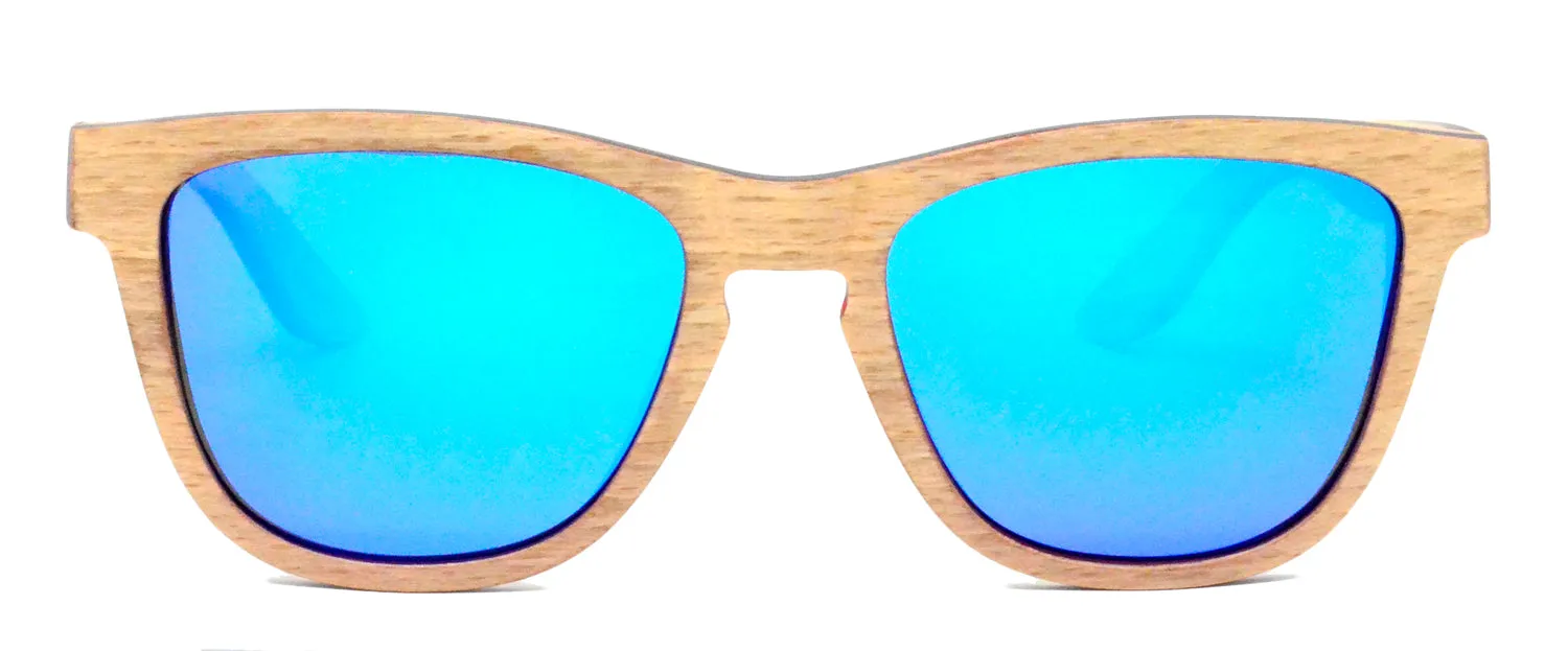 Camber Series / Maple Wood Sunglasses / Blue Polarized Lenses