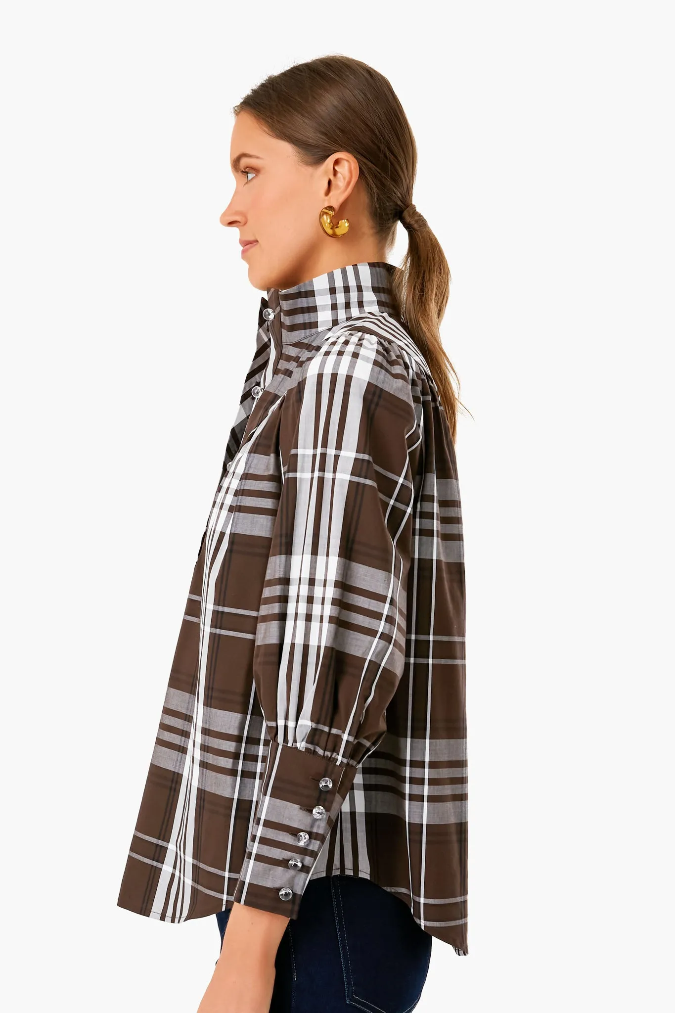 Cedar Check Corrigan Blouse