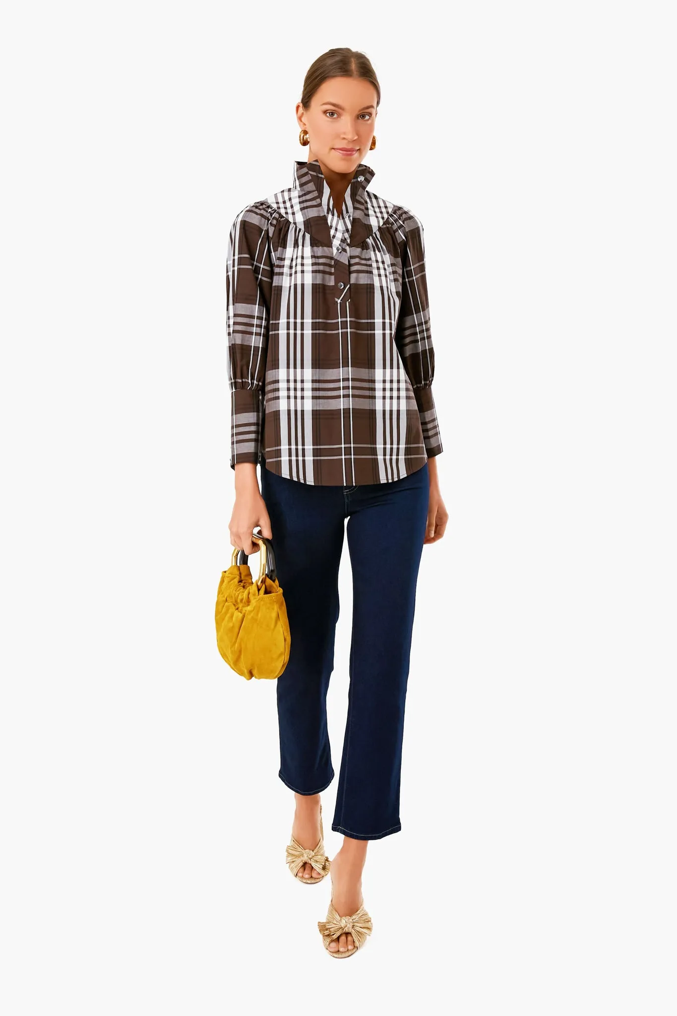 Cedar Check Corrigan Blouse