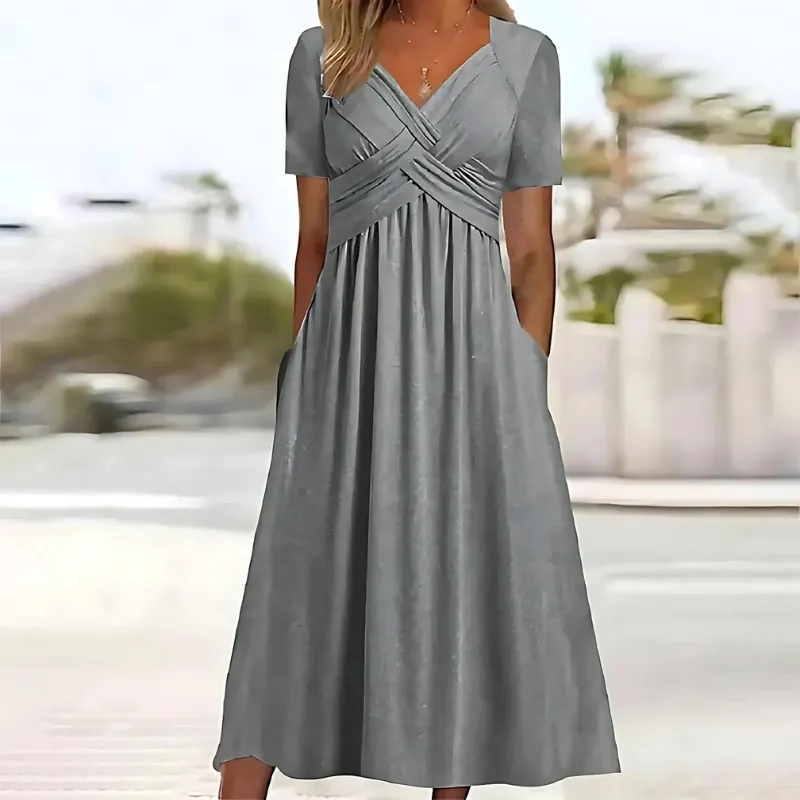 Ceola | Elegant Dress with Tummy Coverage
