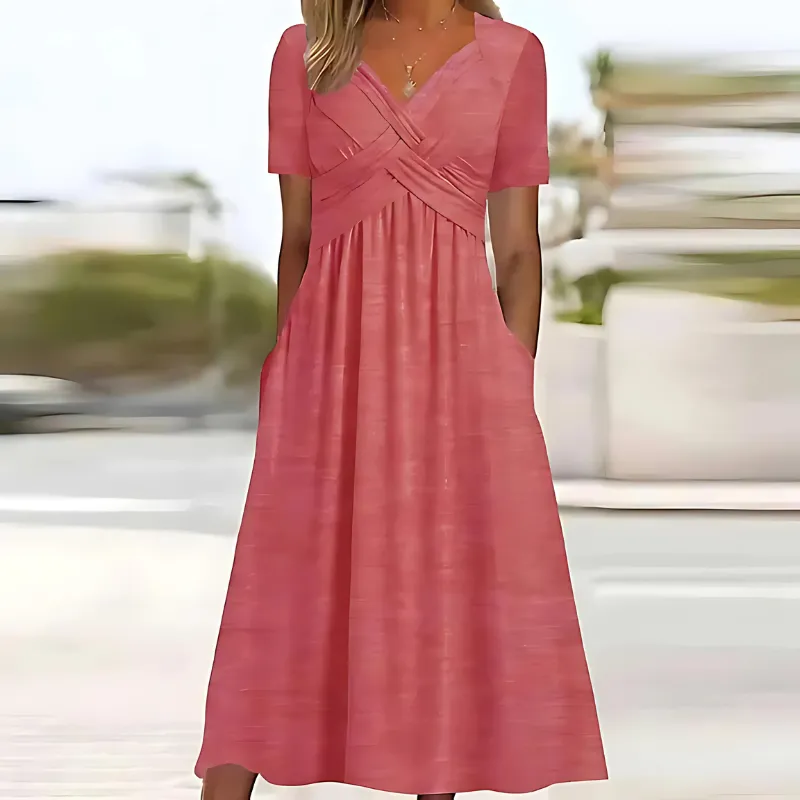 Ceola | Elegant Dress with Tummy Coverage