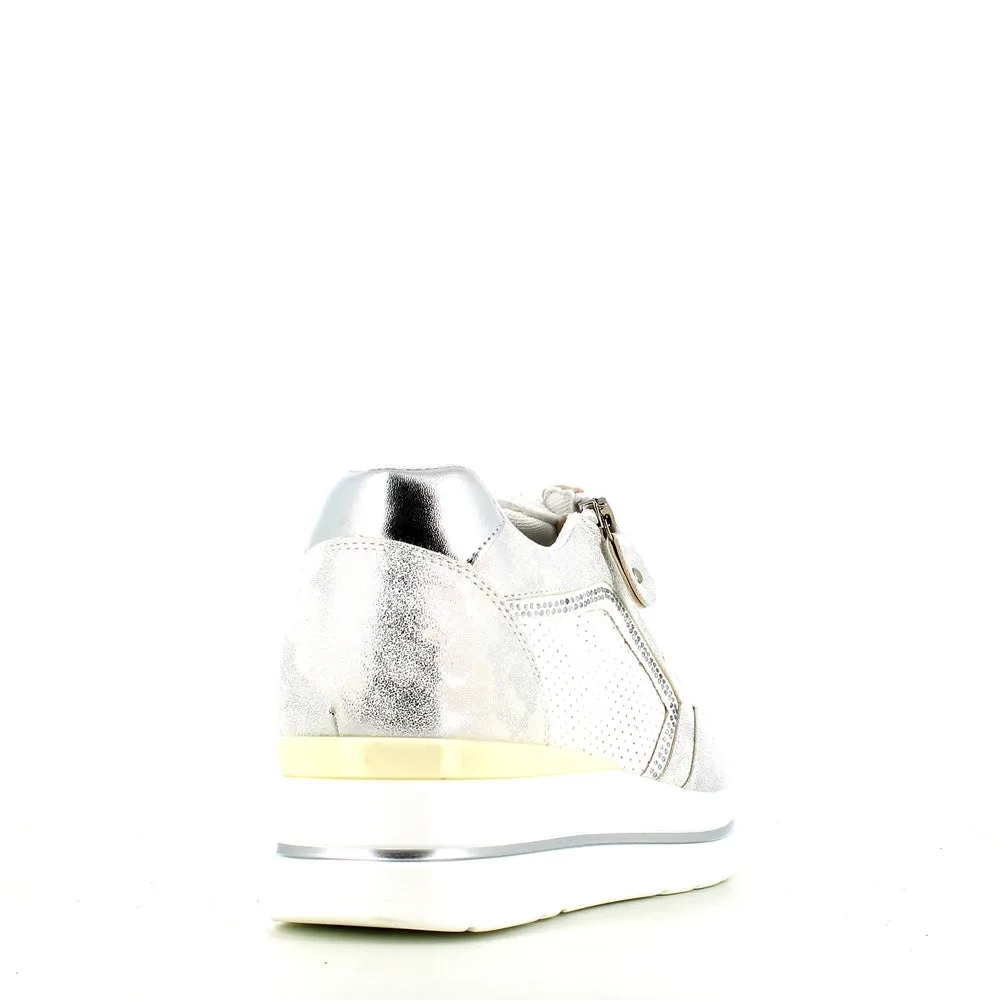 Cinders Edit Wedge Trainer Silver