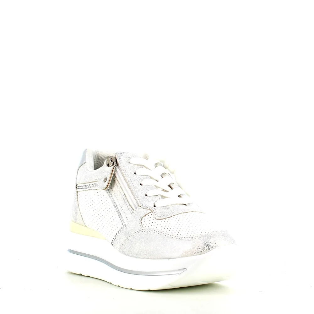 Cinders Edit Wedge Trainer Silver