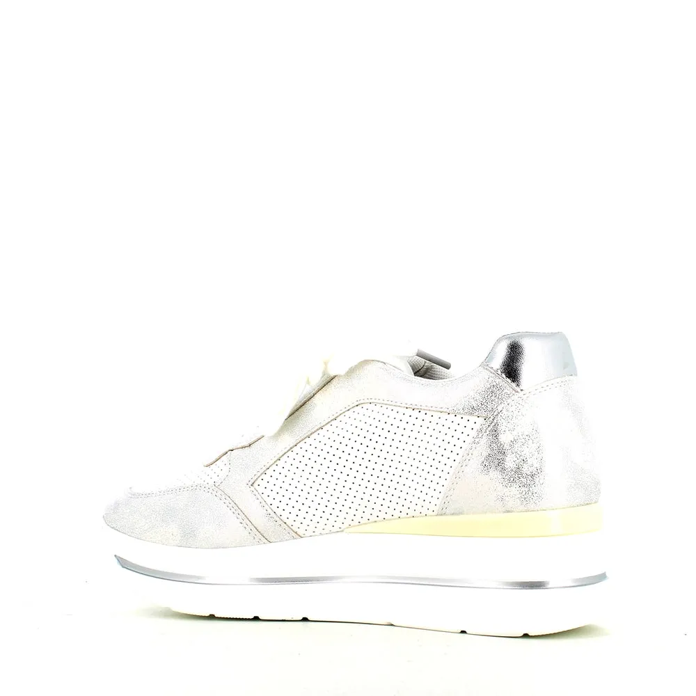 Cinders Edit Wedge Trainer Silver