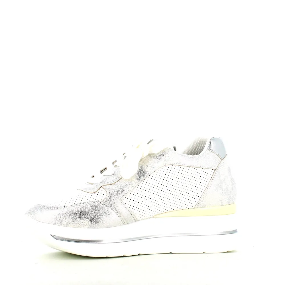 Cinders Edit Wedge Trainer Silver