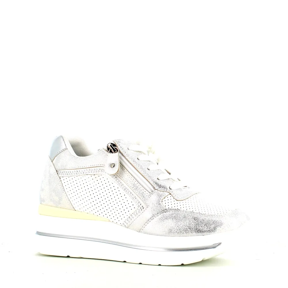 Cinders Edit Wedge Trainer Silver