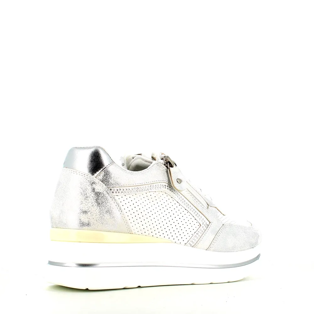 Cinders Edit Wedge Trainer Silver