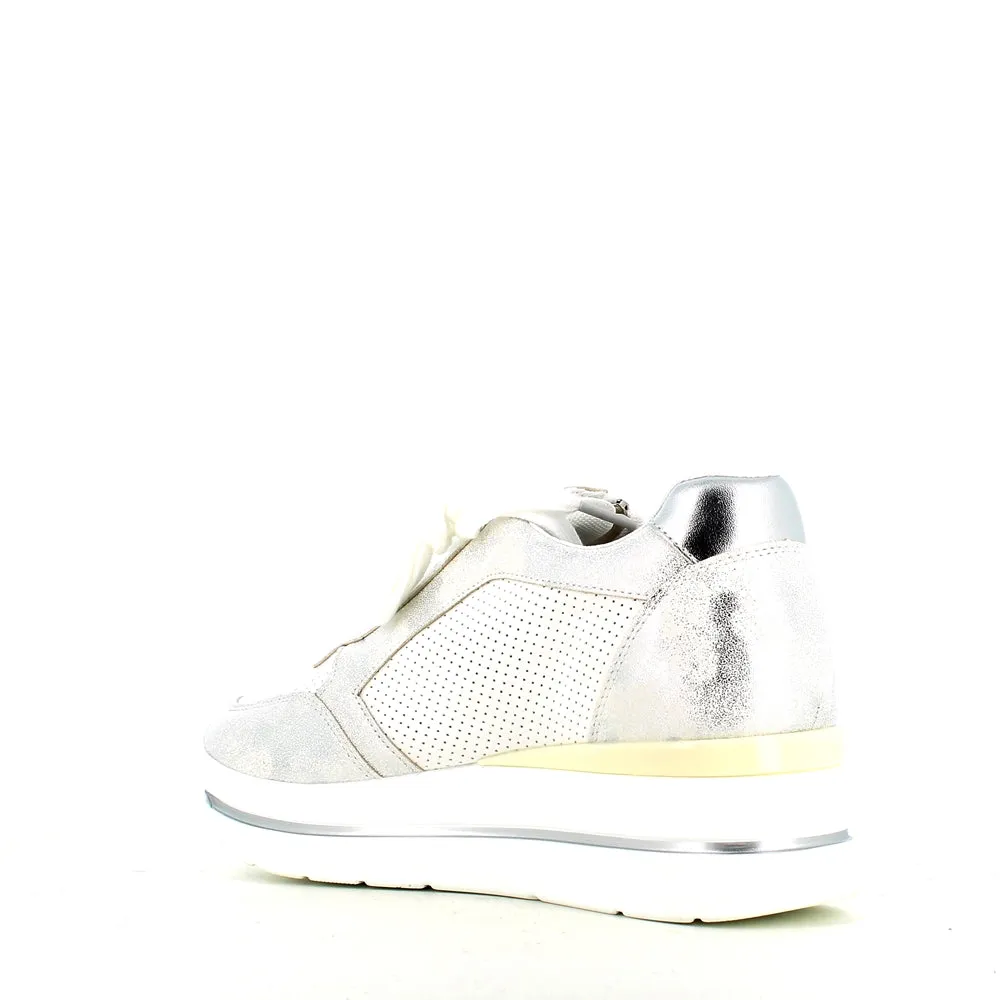 Cinders Edit Wedge Trainer Silver