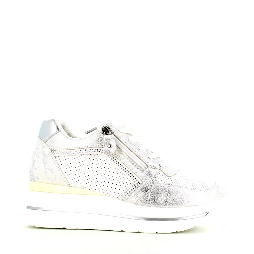 Cinders Edit Wedge Trainer Silver