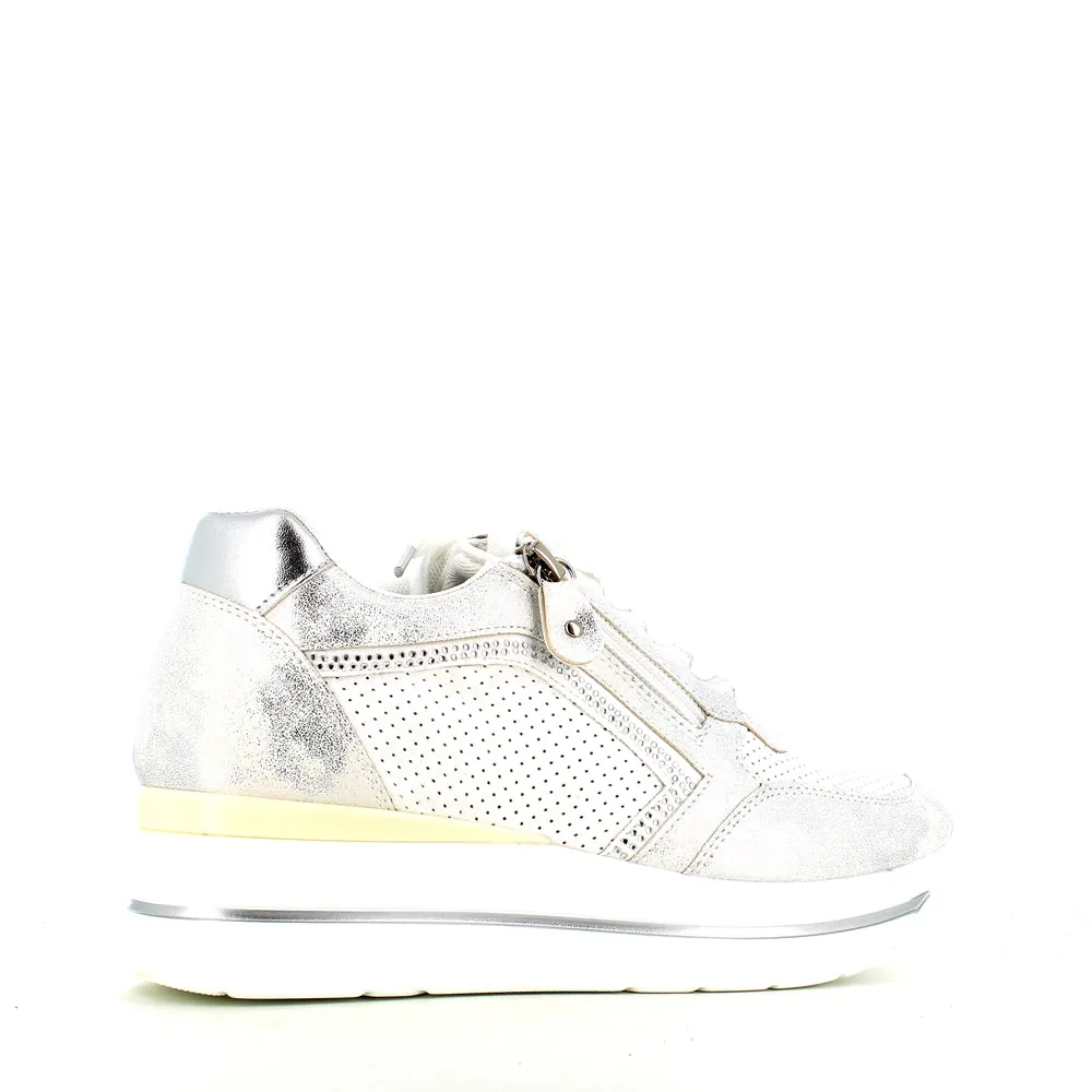 Cinders Edit Wedge Trainer Silver