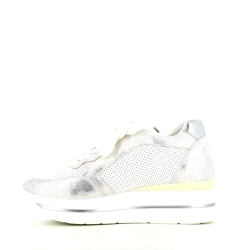 Cinders Edit Wedge Trainer Silver