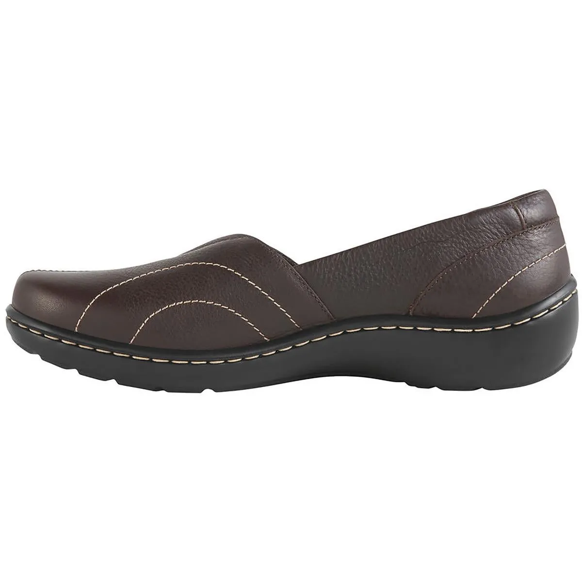 Clarks Womens Cora Meadow Leather Arch Support Flats Shoes