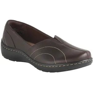 Clarks Womens Cora Meadow Leather Arch Support Flats Shoes