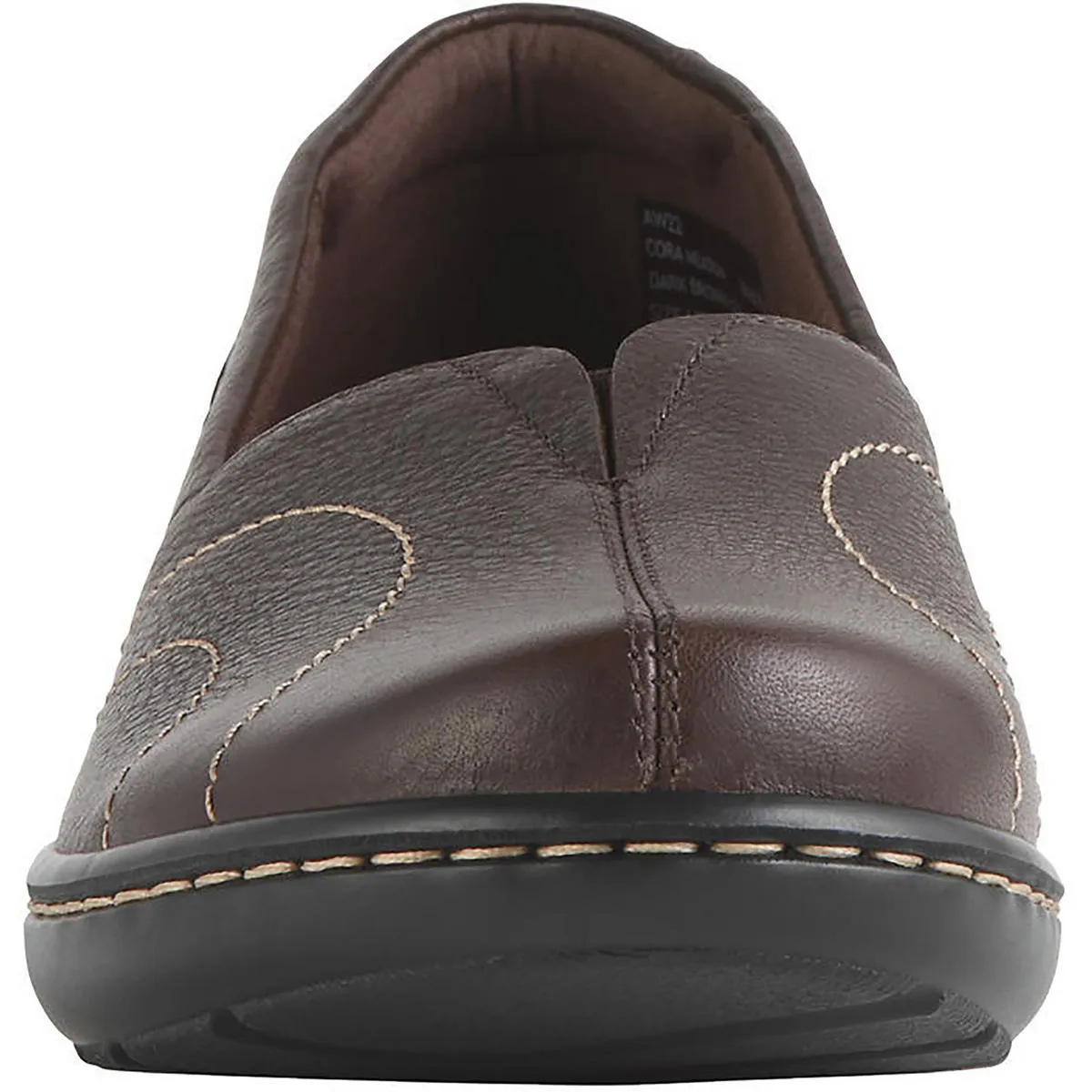 Clarks Womens Cora Meadow Leather Arch Support Flats Shoes