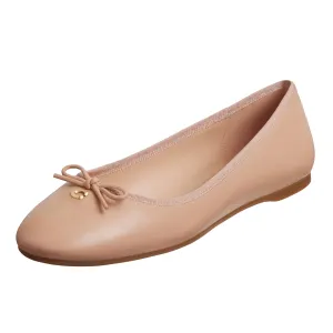 Coach Women's Abigail Leather Ballet Flat, Beechwood, 5.5