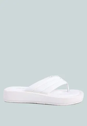 Couette Quilted Thong Platform Sandals