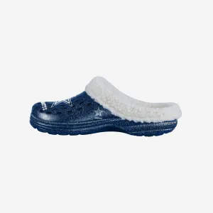 Dallas Cowboys Womens Sherpa Lined Glitter Clog