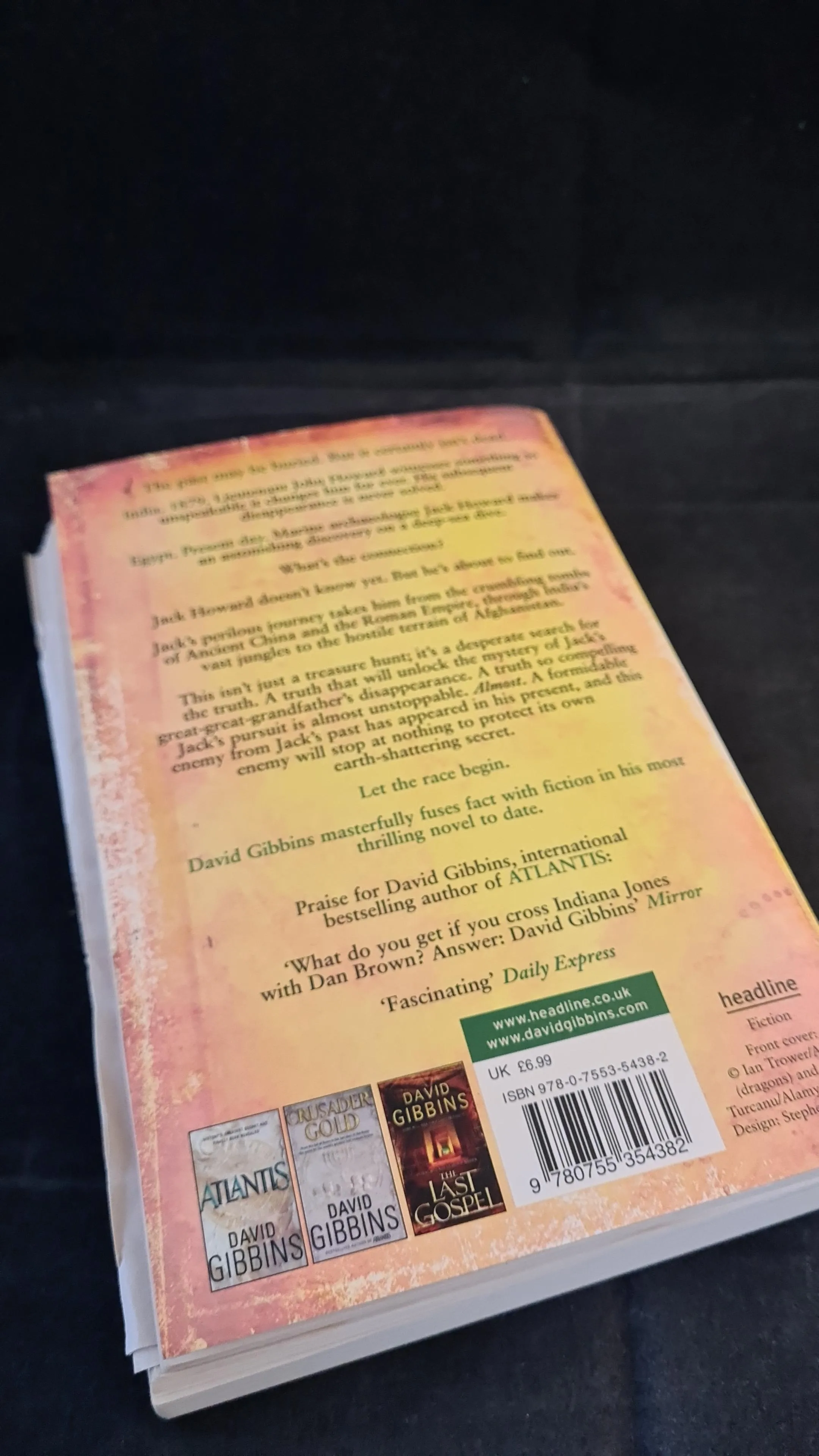 David Gibbins - The Tiger Warrior, Headline, 2009, Paperbacks