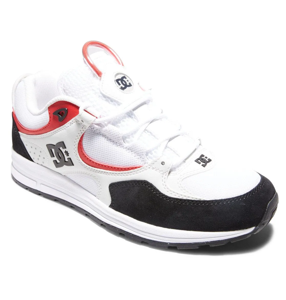 DC SHOES KALIS LITE WHITE BLACK RED TRAINERS (UK 10)
